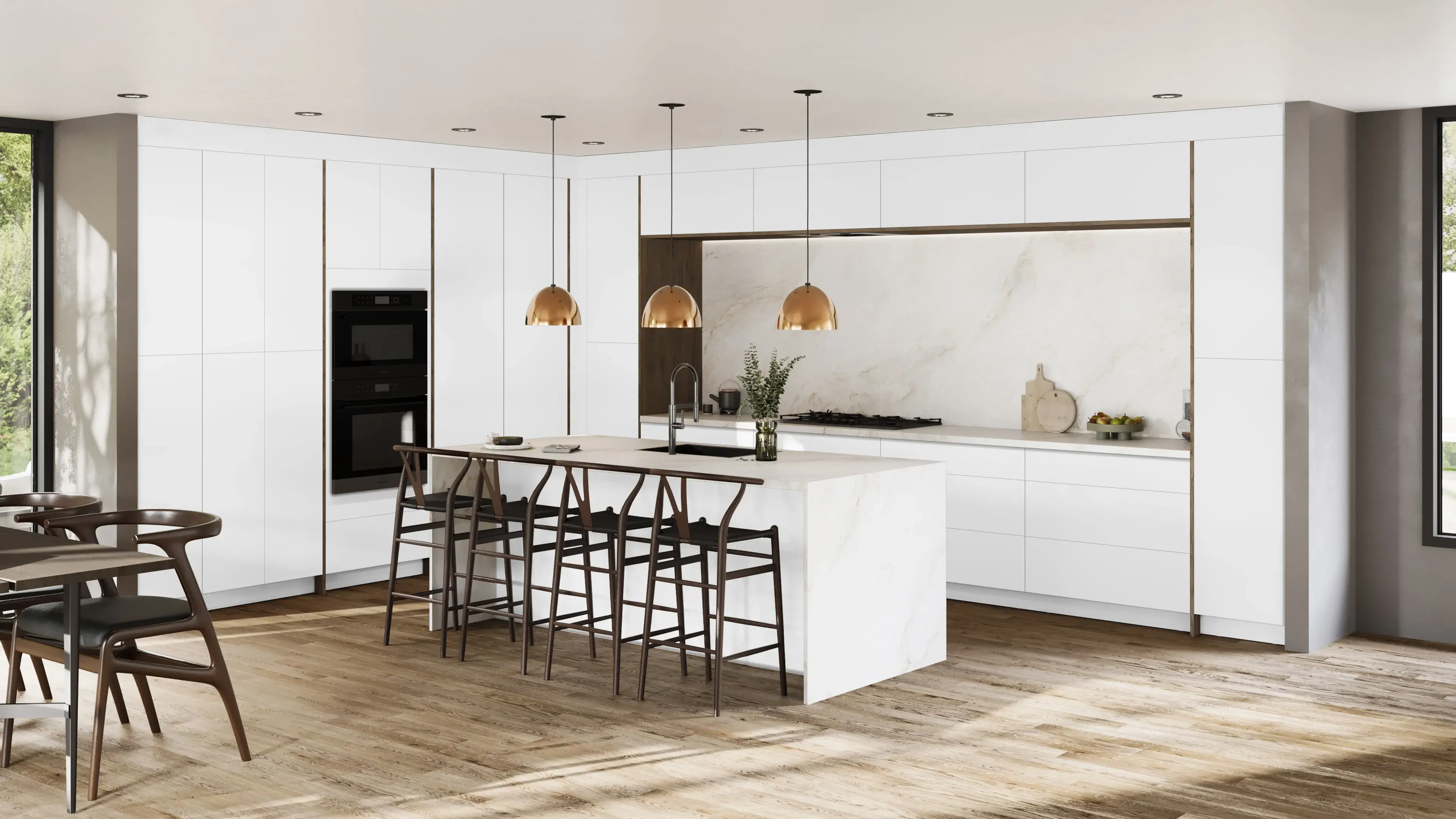 Illume® Catalina Bianco Matte 33"W x 30"H x 24"D Base Cabinet (B33FD)