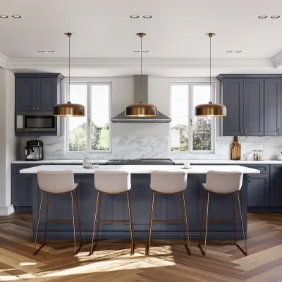 Allure® Galaxy Indigo 12"W x 42"H x 12"D Wall Open End Cabinet (OE1242)