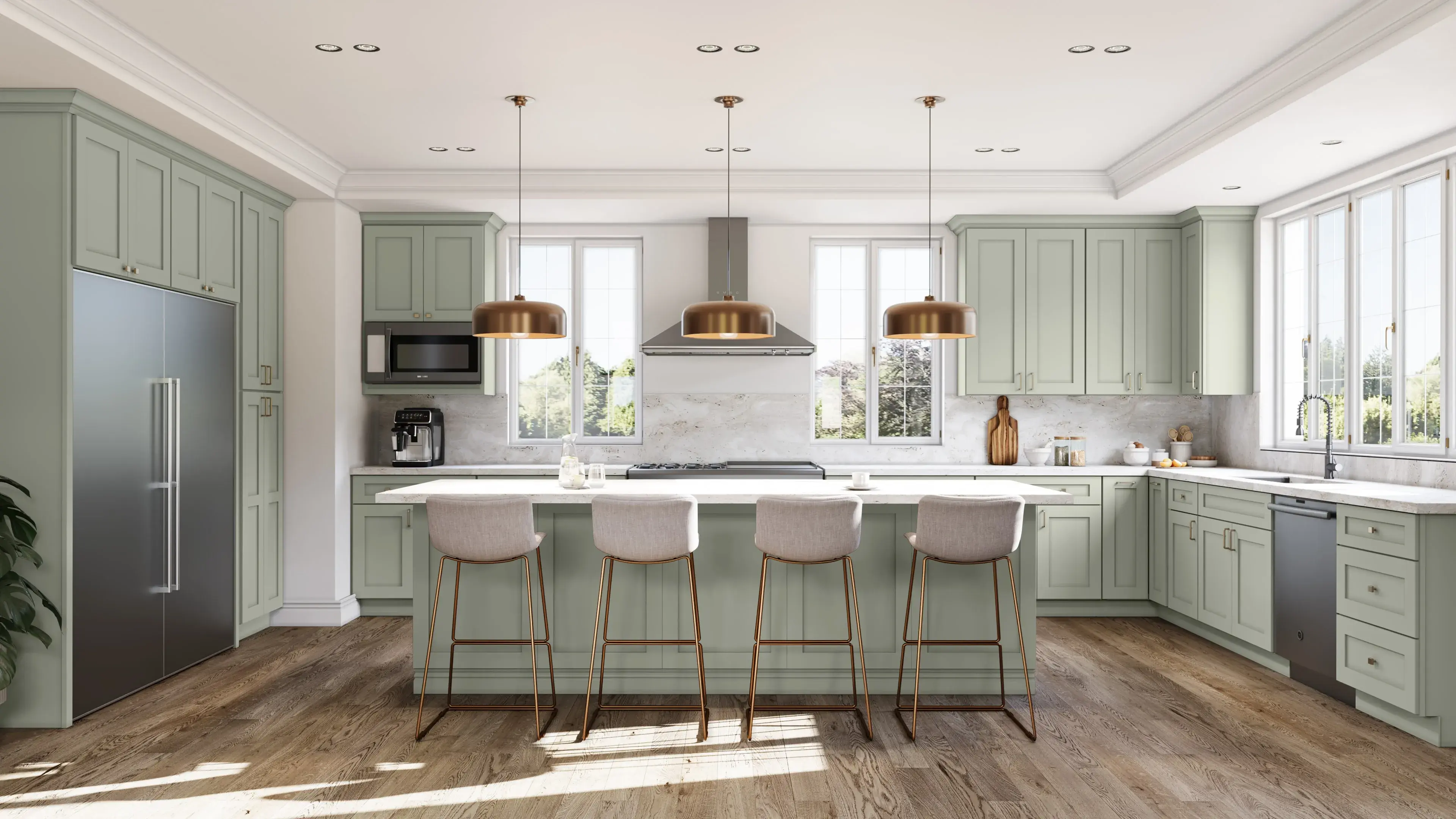 Allure® Galaxy Pistachio Green 9"W x 34.5"H x 24"D Base Cabinet (B09FD)