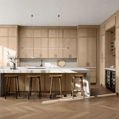 Allure® Luna Natural Oak 36"W x 34.5"H x 24"D Sink Base Cabinet (SB36)