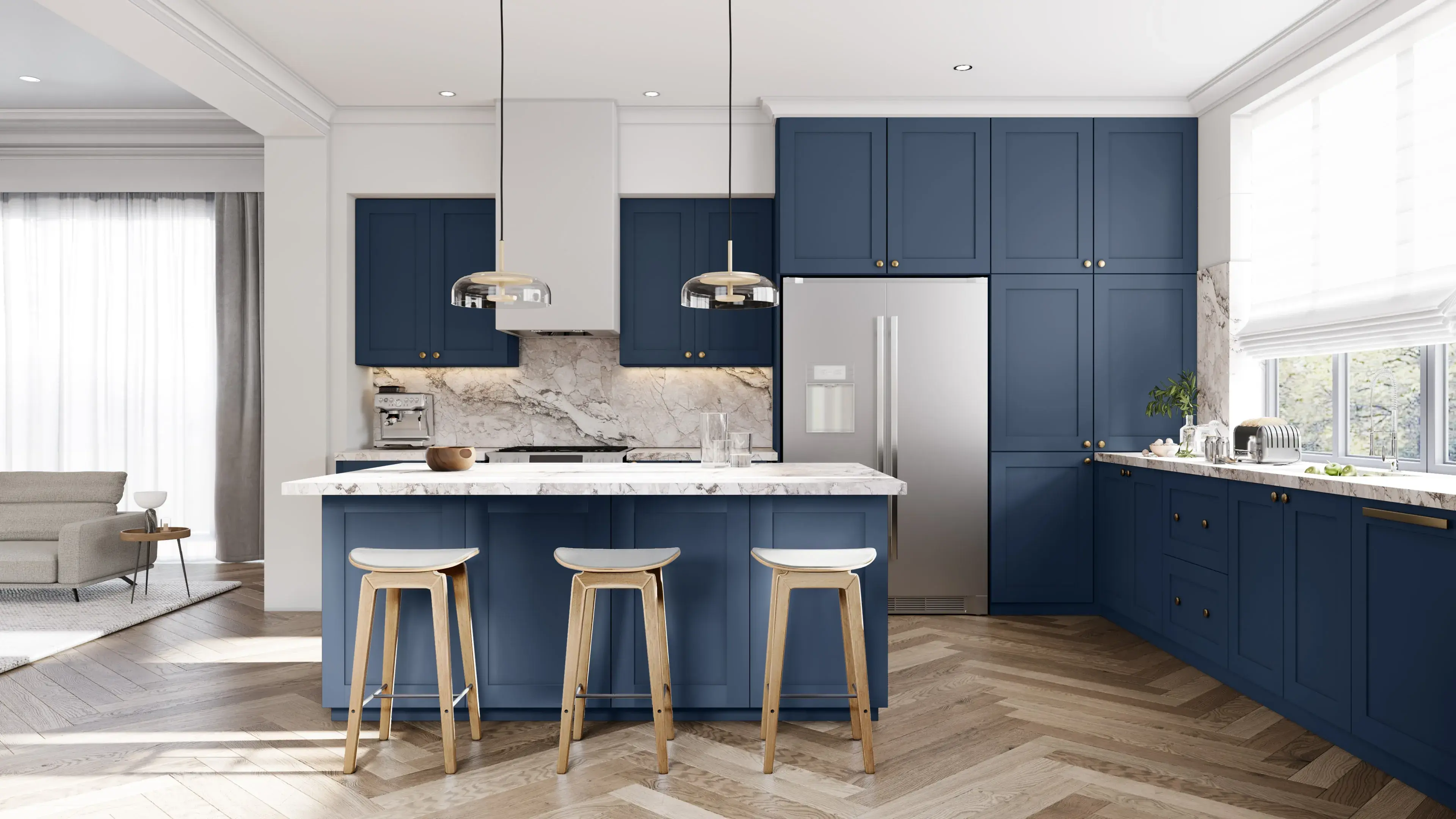 Illume® Tuscany Azul Indigo 9"W x 30"H x 24"D Base Cabinet (B09FD)