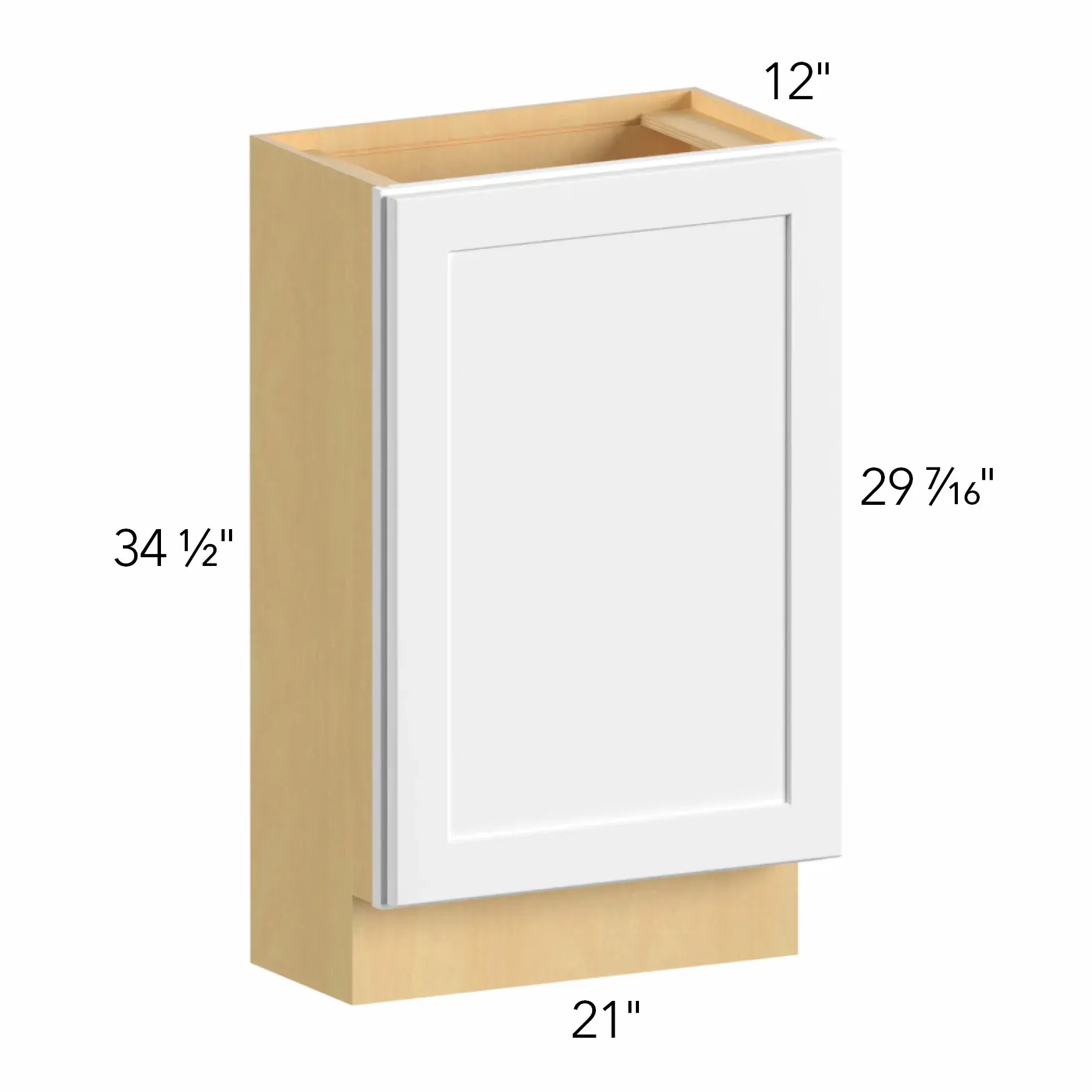 Allure® Galaxy Linen 21"W x 34.5"H x 12"D Base Cabinet (B21FD-12D)