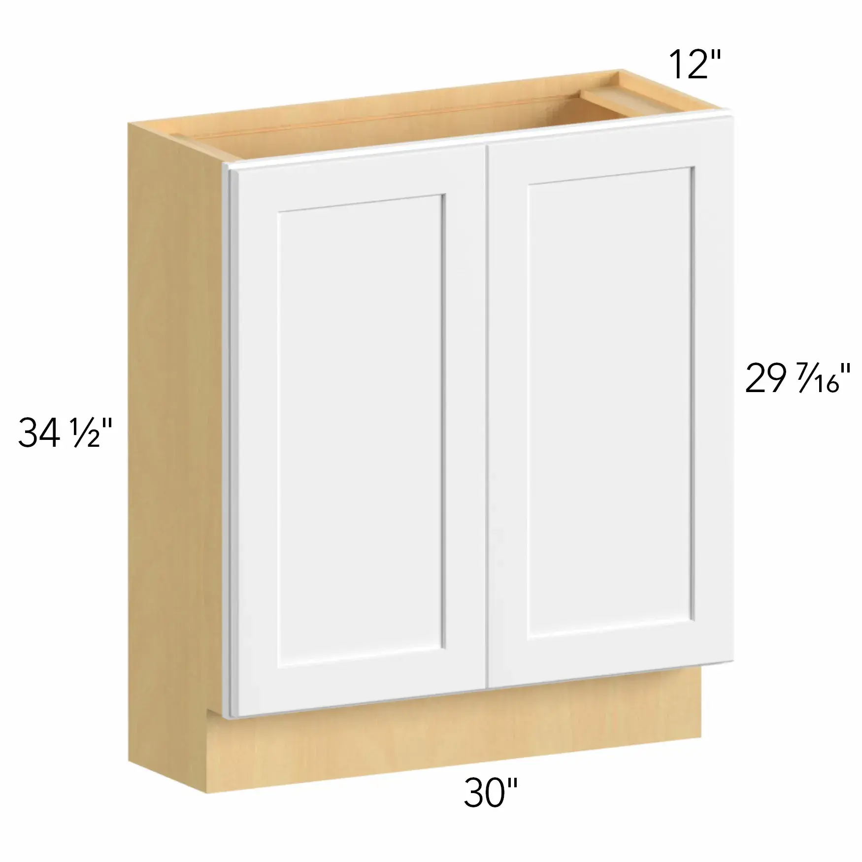 Allure® Galaxy Desert Oak 30"W x 34.5"H x 12"D Base Cabinet (B30FD-12D)