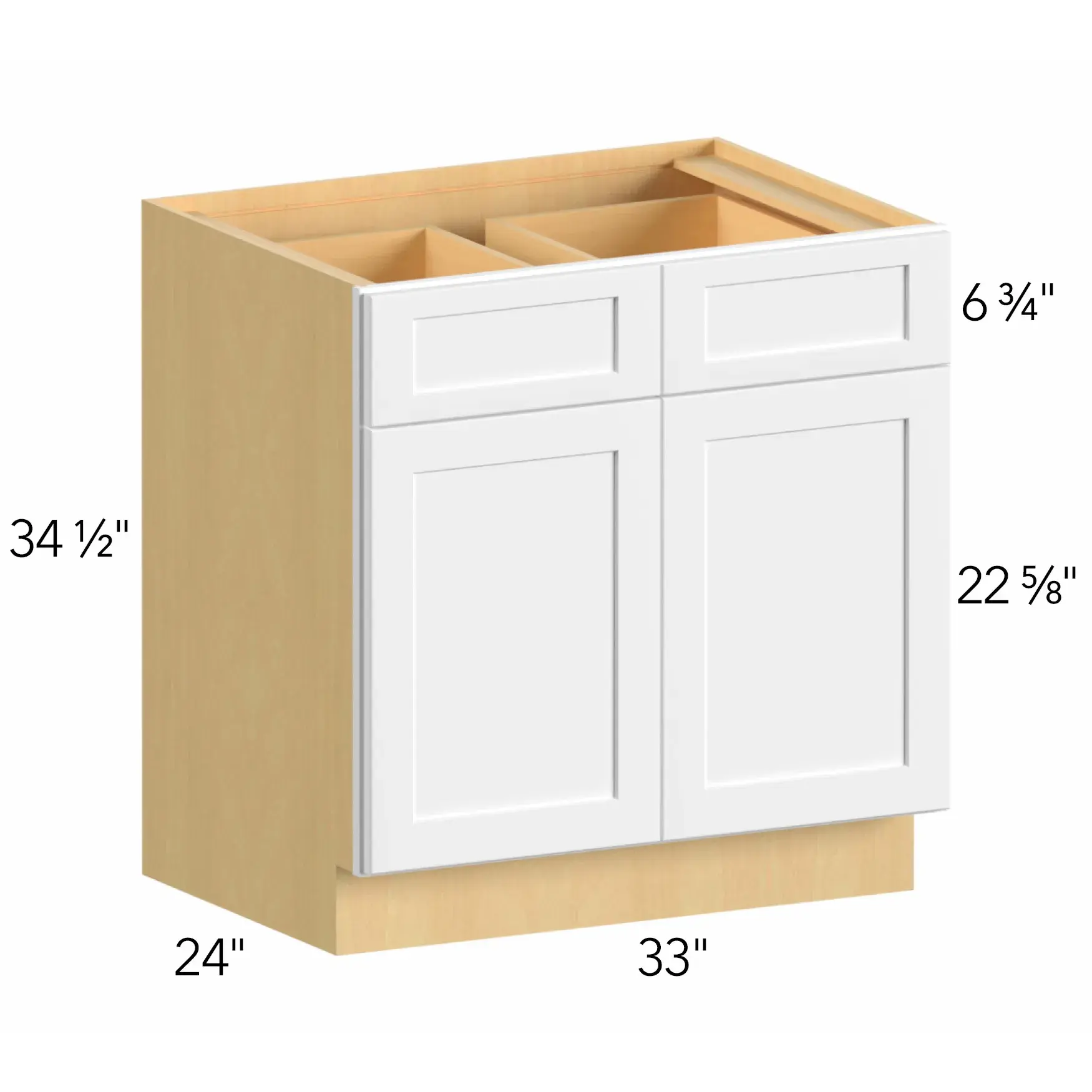 Allure® Galaxy Linen 33"W x 34.5"H x 24"D Base Cabinet (B33)