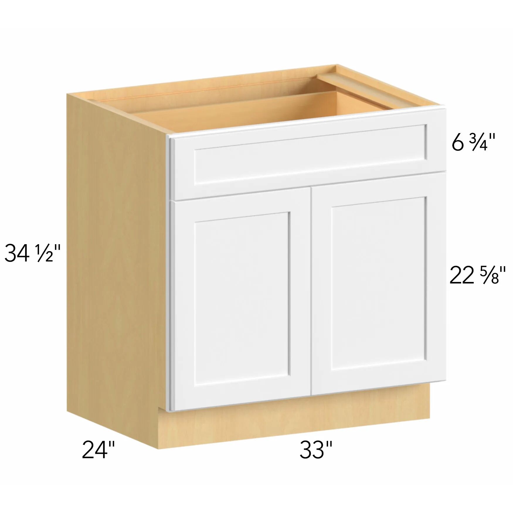 Allure® Galaxy Cobblestone 33"W x 34.5"H x 24"D Base Cabinet (B33SDF)