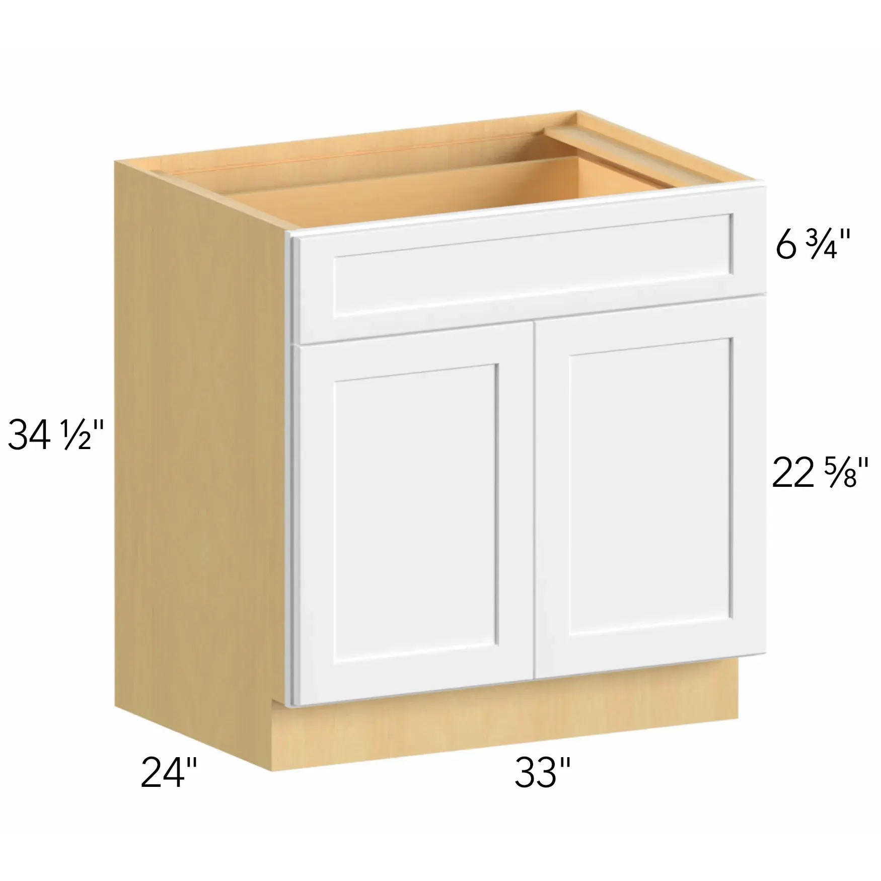 Allure® Galaxy Cobblestone 33"W x 34.5"H x 24"D Base Cabinet (B33SDF)