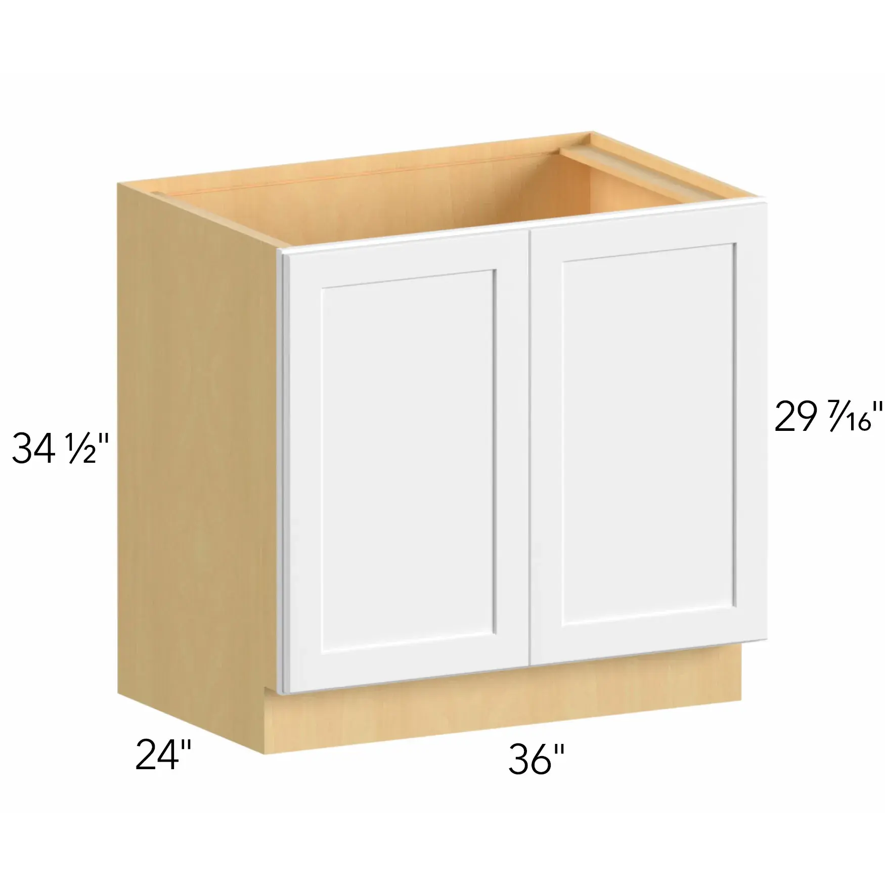 Allure® Galaxy Linen 36"W x 34.5"H x 24"D Base Cabinet (B36FD)