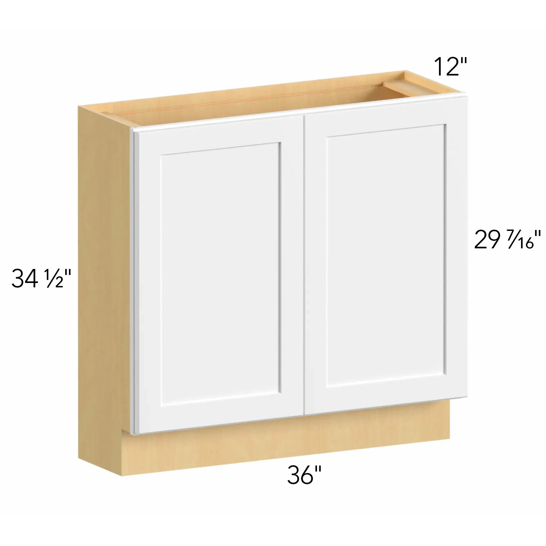 Allure® Galaxy Desert Oak 36"W x 34.5"H x 12"D Base Cabinet (B36FD-12D)