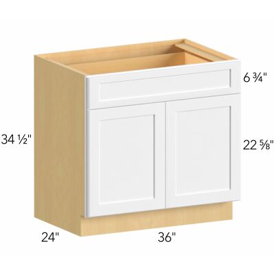 Allure® Galaxy Linen 36"W x 34.5"H x 24"D Base Cabinet (B36SDF)