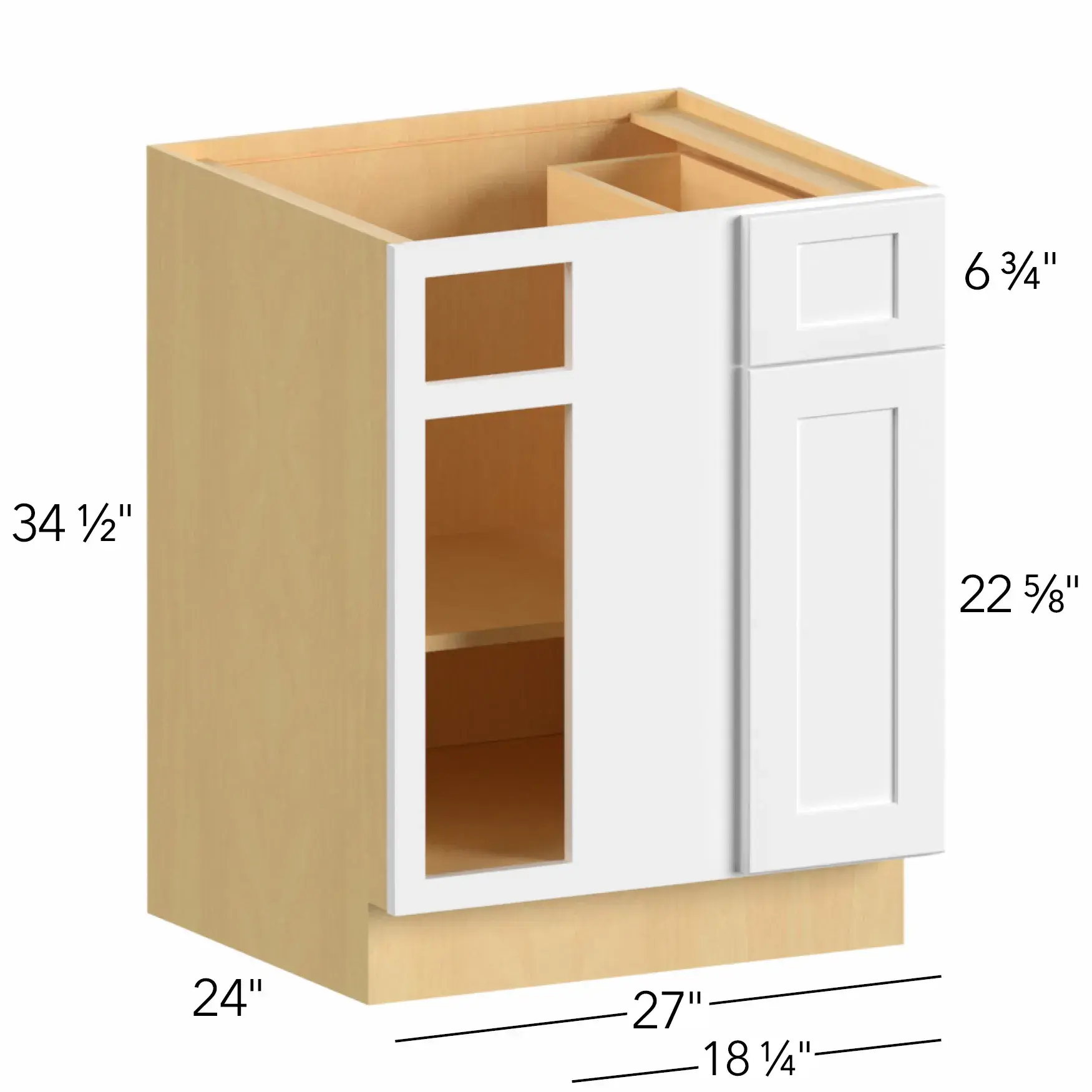 Allure® Galaxy Timber 27"W x 34.5"H x 24"D Blind Corner Cabinet (BLB36/39)