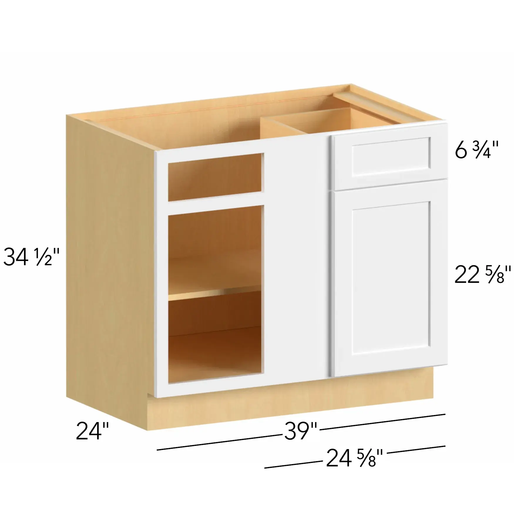 Allure® Galaxy Timber 39"W x 34.5"H x 24"D Blind Corner Cabinet (BLB42/45)