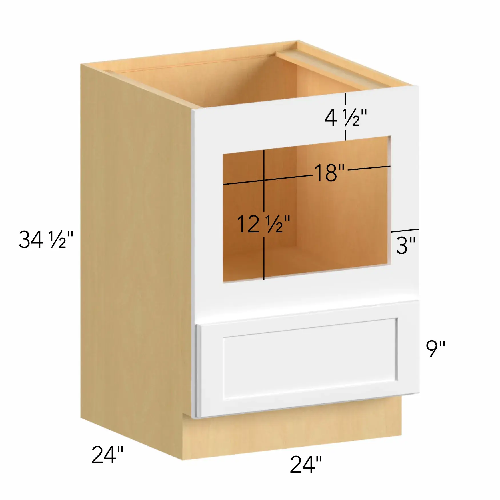 Allure® Galaxy Cobblestone 24"W x 34.5"H x 24"D Microwave Base Cabinet (BMC24)