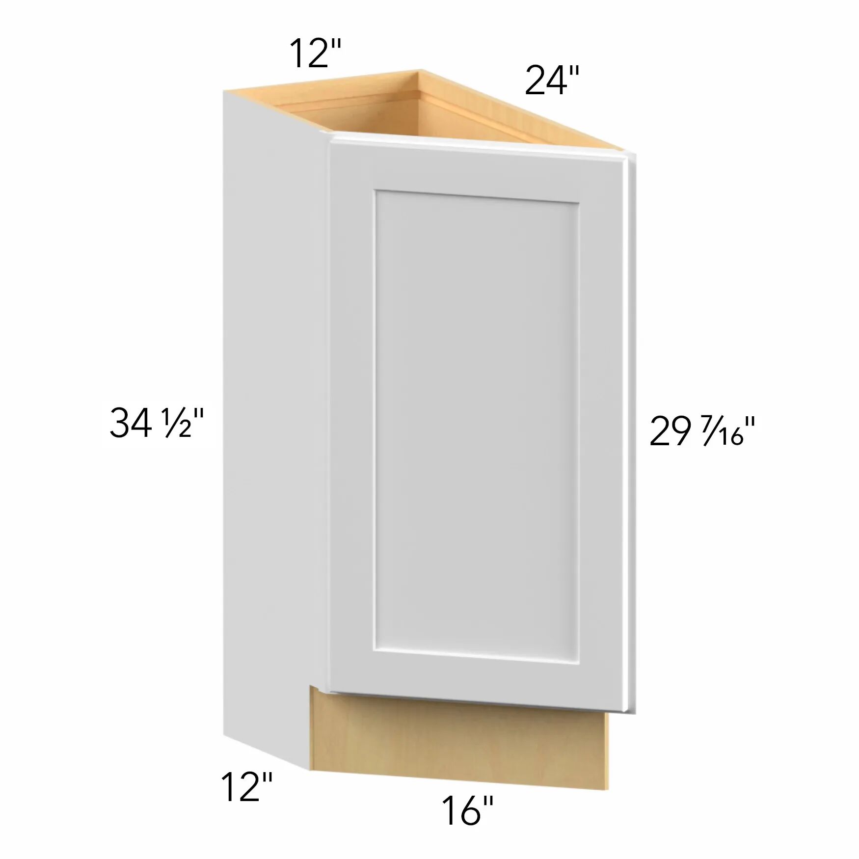 Allure® Galaxy Timber 12"W x 34.5"H x 24"D Blind Corner Cabinet (BTL12)