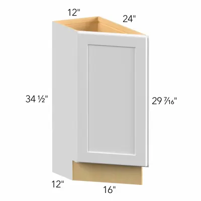 Allure® Luna Natural Oak 12"W x 34.5"H x 24"D Blind Corner Cabinet (BTL12)