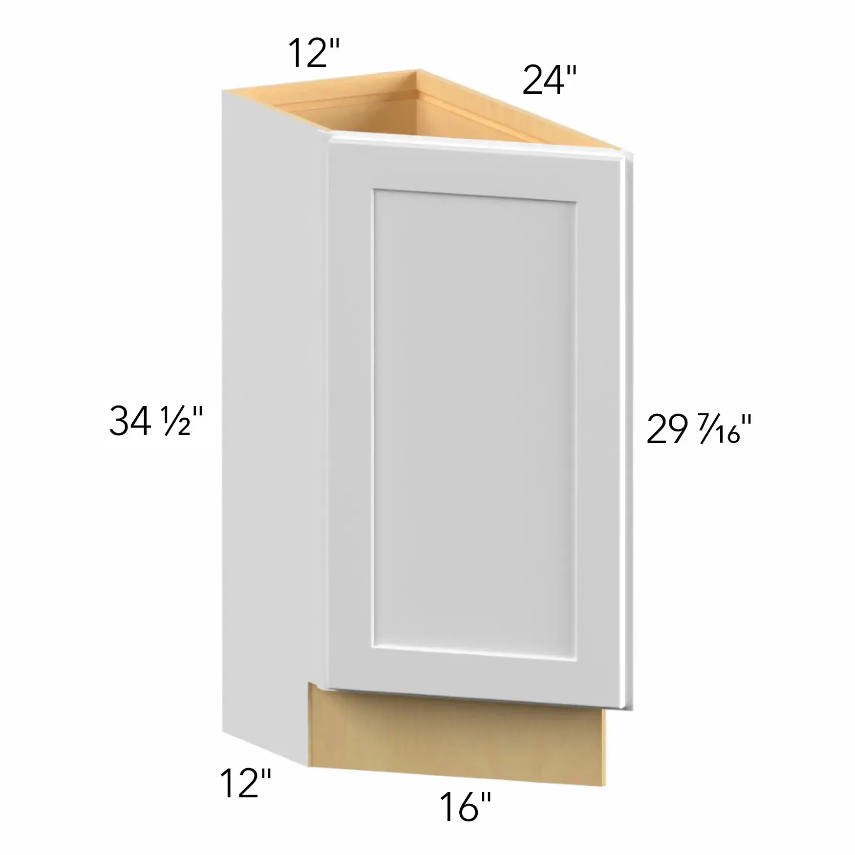 Allure® Galaxy Timber 12"W x 34.5"H x 24"D Blind Corner Cabinet (BTL12)
