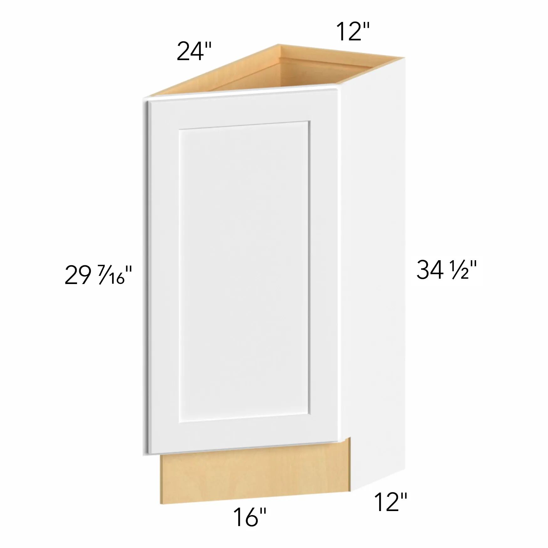 Allure® Galaxy Indigo 12"W x 34.5"H x 24"D Blind Corner Cabinet (BTR12)