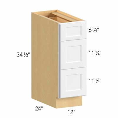 Allure® Galaxy Indigo 12"W x 34.5"H x 24"D Drawer Base Cabinet (DB12)