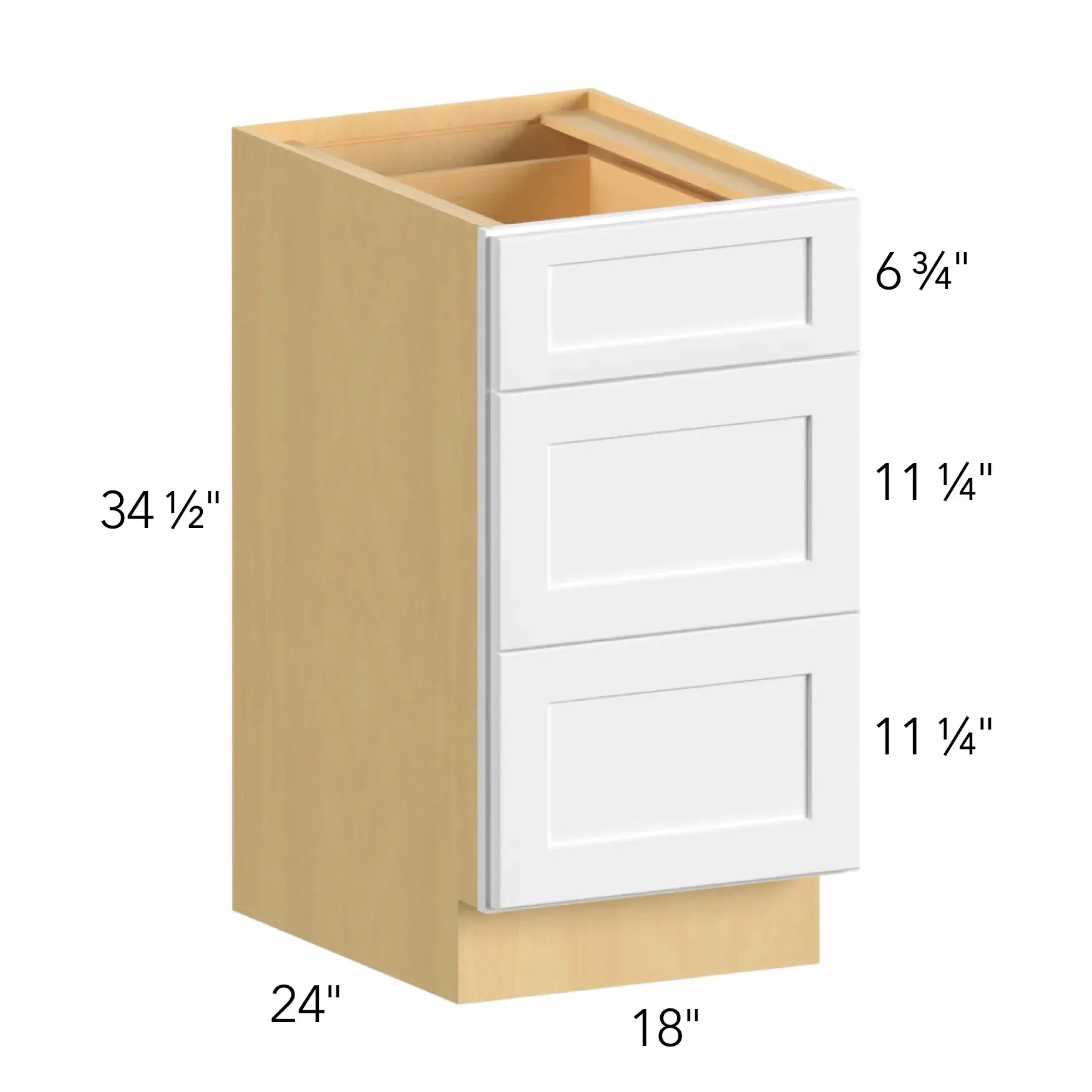 Allure® Galaxy Linen 18"W x 34.5"H x 24"D Drawer Base Cabinet (DB18)