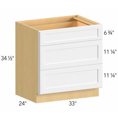 Allure® Galaxy Linen 33"W x 34.5"H x 24"D Drawer Base Cabinet (DB33)