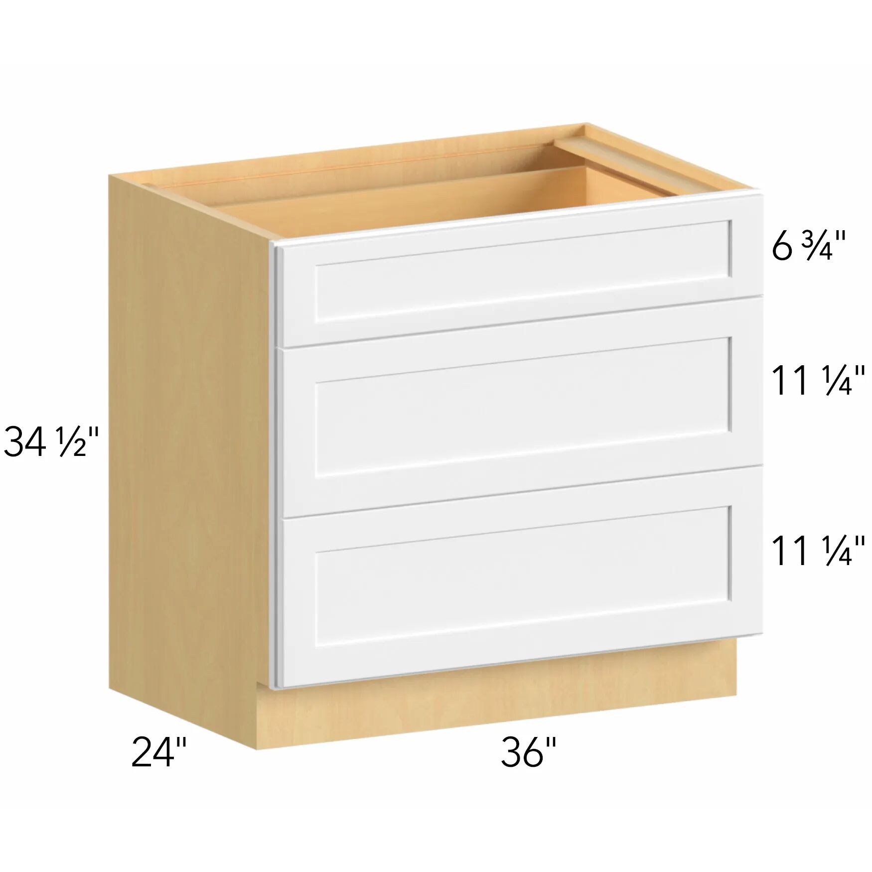 Allure® Galaxy Linen 36"W x 34.5"H x 24"D Drawer Base Cabinet (DB36)