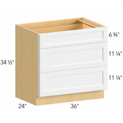 Allure® Galaxy Linen 36"W x 34.5"H x 24"D Drawer Base Cabinet (DB36)