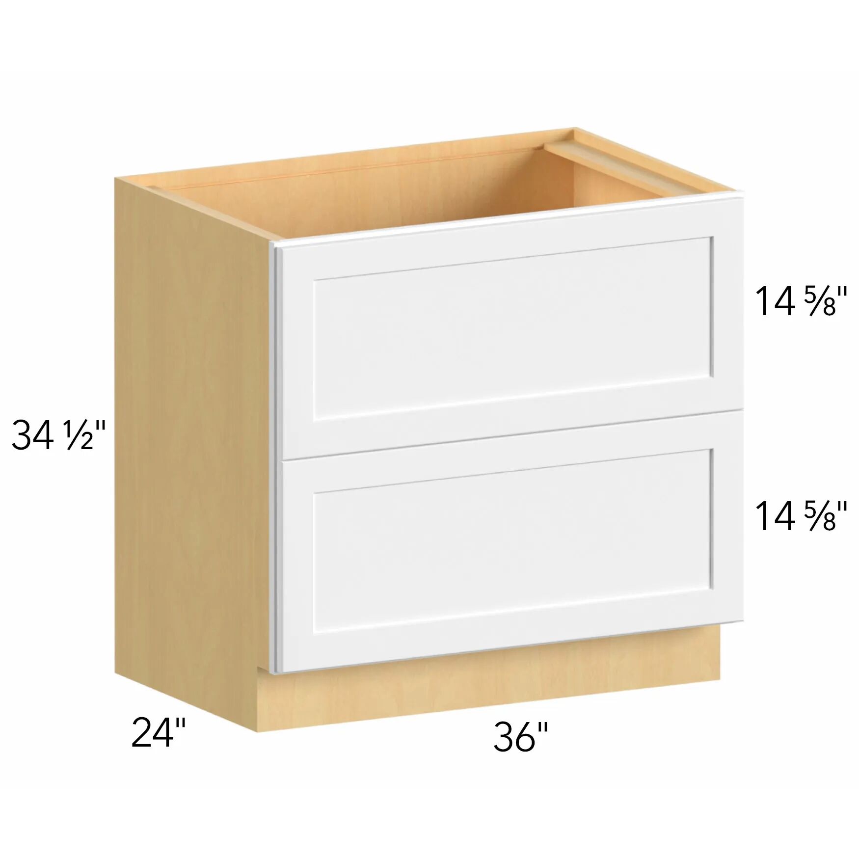 Allure® Luna Timber 36"W x 34.5"H x 24"D Drawer Base Cabinet (DB36-2)