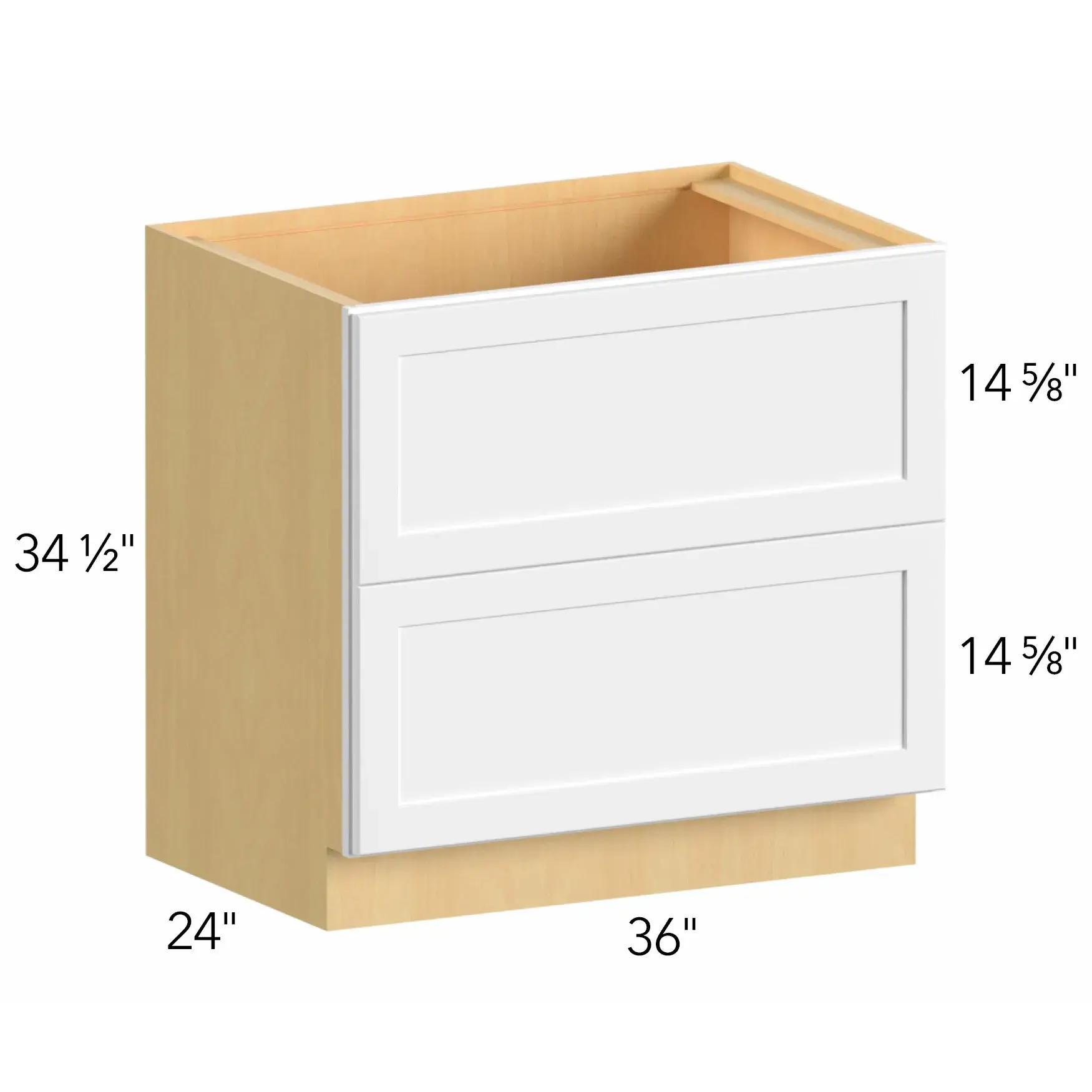 Allure® Luna Timber 36"W x 34.5"H x 24"D Drawer Base Cabinet (DB36-2)
