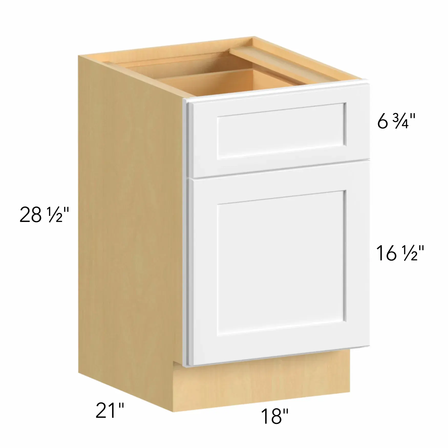 Allure® Galaxy Linen 18"W x 28.5"H x 21"D Specialty Base Cabinet (FD18)