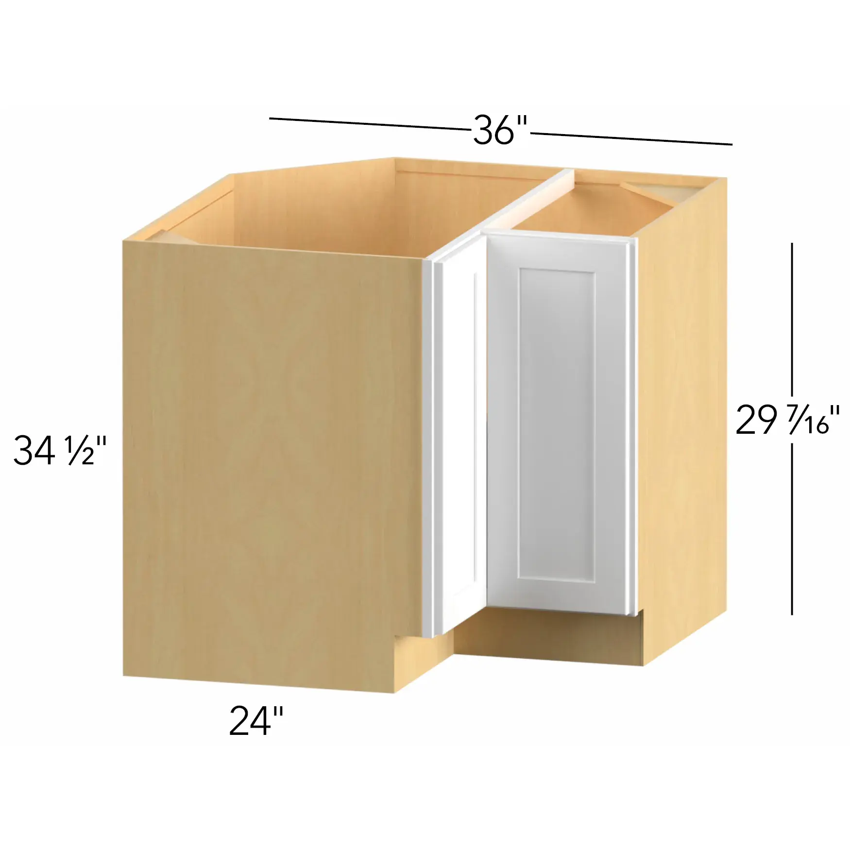 Allure® Galaxy Mocha 36"W x 34.5"H x 36"D Lazy Susan Corner Base (LSB36)