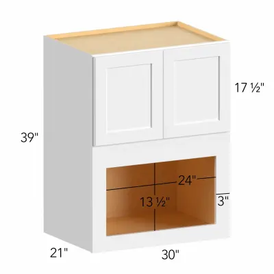 Illume® Tuscany Como Ash 2 30"W x 39"H x 21"D Microwave Wall Cabinet (MC303921)