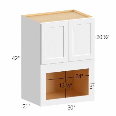 Allure® Galaxy Truffle 30"W x 42"H x 21"D Microwave Wall Cabinet (MC304221)