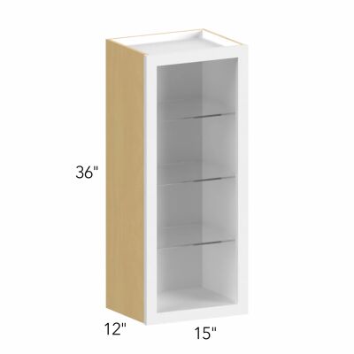 Allure® Galaxy Cobblestone 15"W x 36"H x 12"D Wall Cabinet (Glass Ready) (NDW1536)