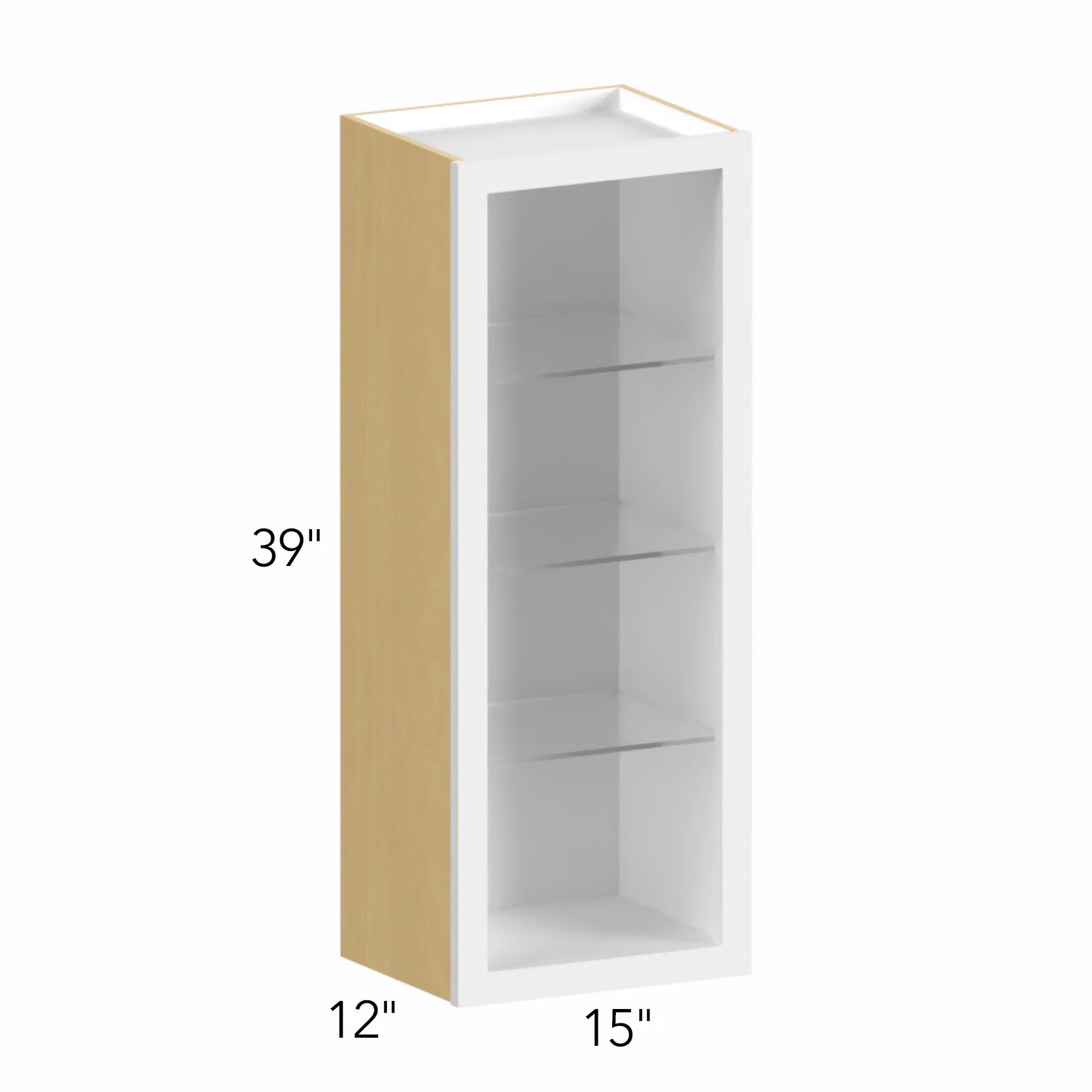 Allure® Galaxy Dove 15"W x 39"H x 12"D Wall Cabinet (Glass Ready) (NDW1539)