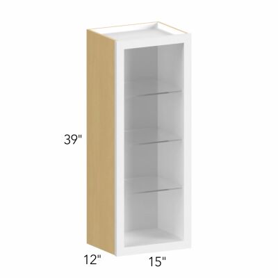 Allure® Galaxy Desert Oak 15"W x 39"H x 12"D Wall Cabinet (Glass Ready) (NDW1539)
