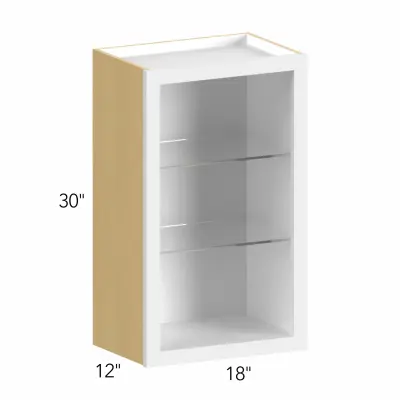 Allure® Fusion Oyster 18"W x 30"H x 12"D Wall Cabinet (Glass Ready) (NDW1830)