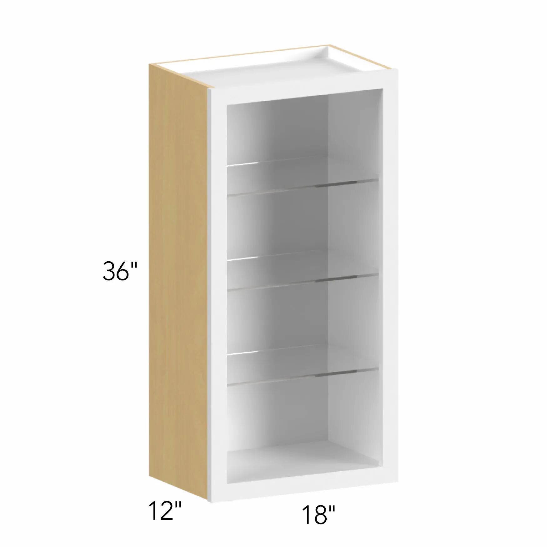Allure® Echo Timber 18"W x 36"H x 12"D Wall Cabinet (Glass Ready) (NDW1836)