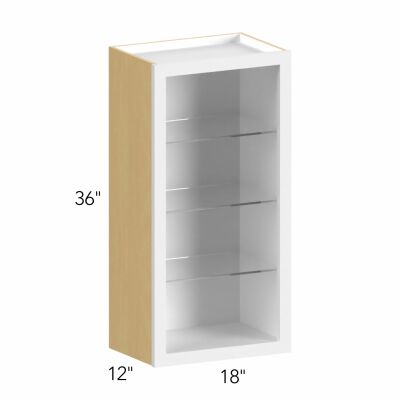 Allure® Galaxy Truffle 18"W x 36"H x 12"D Wall Cabinet (Glass Ready) (NDW1836)