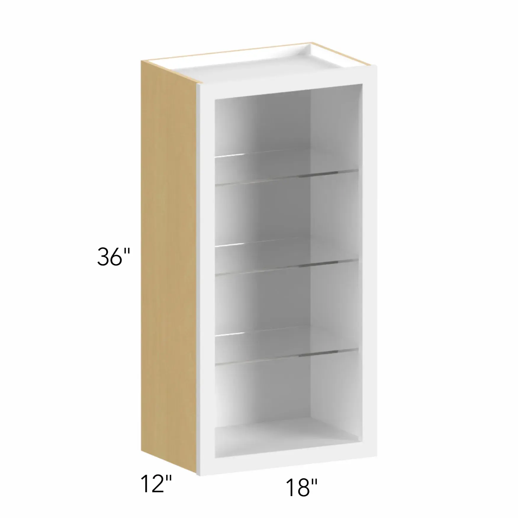 Allure® Echo Timber 18"W x 36"H x 12"D Wall Cabinet (Glass Ready) (NDW1836)