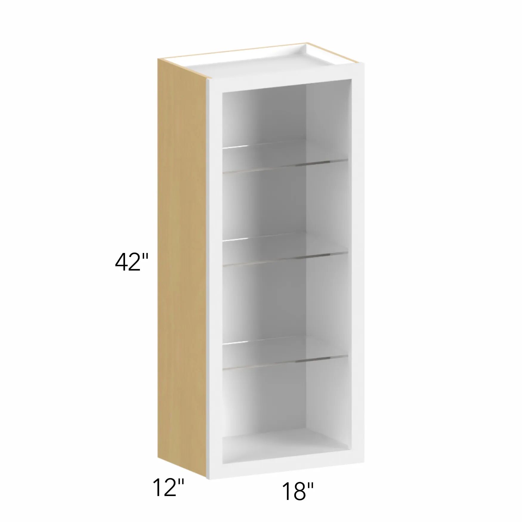 Allure® Echo Timber 18"W x 42"H x 12"D Wall Cabinet (Glass Ready) (NDW1842)