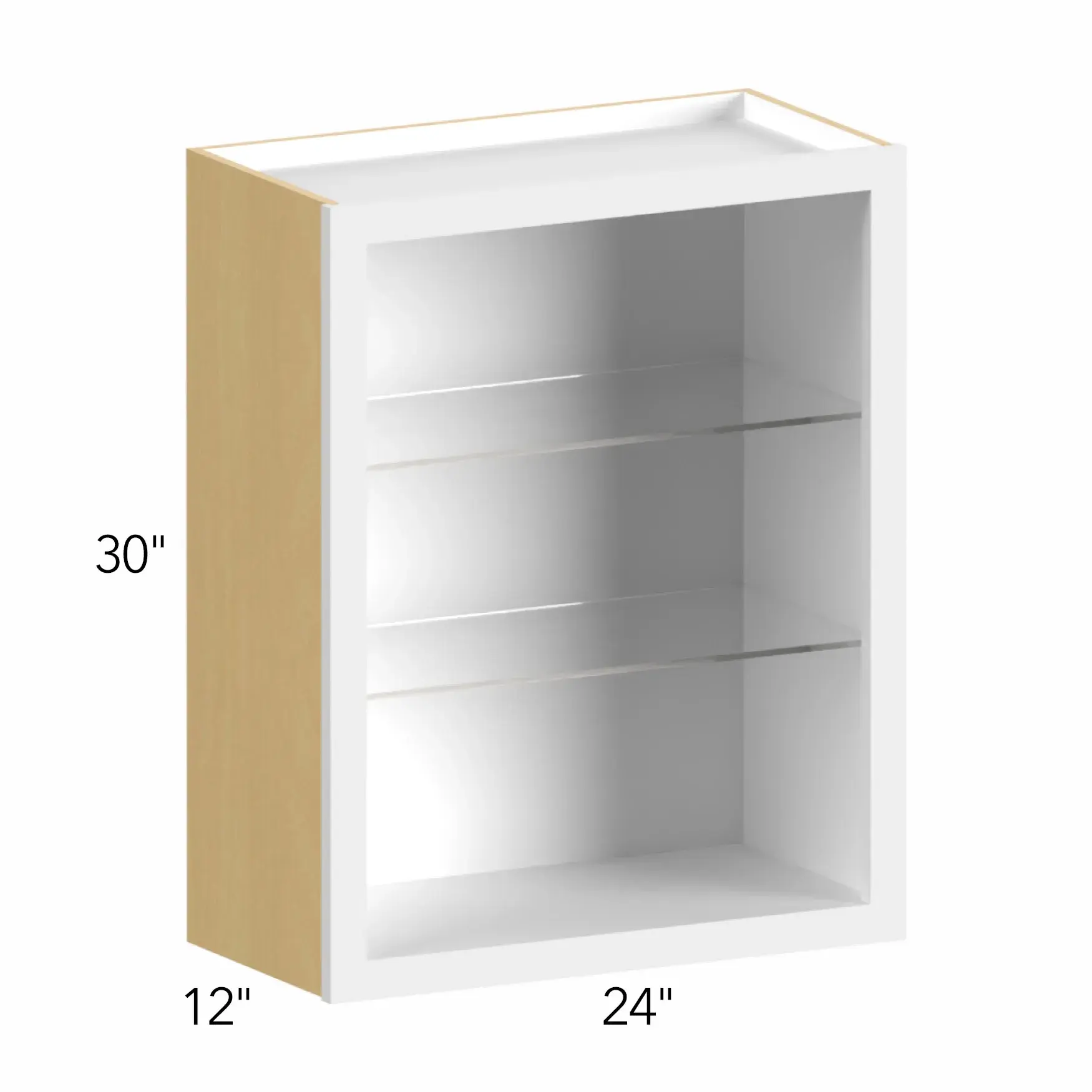 Allure® Echo Timber 24"W x 30"H x 12"D Wall Cabinet (Glass Ready) (NDW2430)