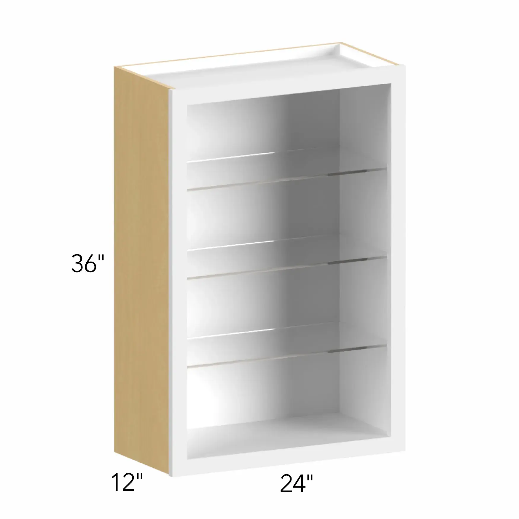 Allure® Echo Timber 24"W x 36"H x 12"D Wall Cabinet (Glass Ready) (NDW2436)