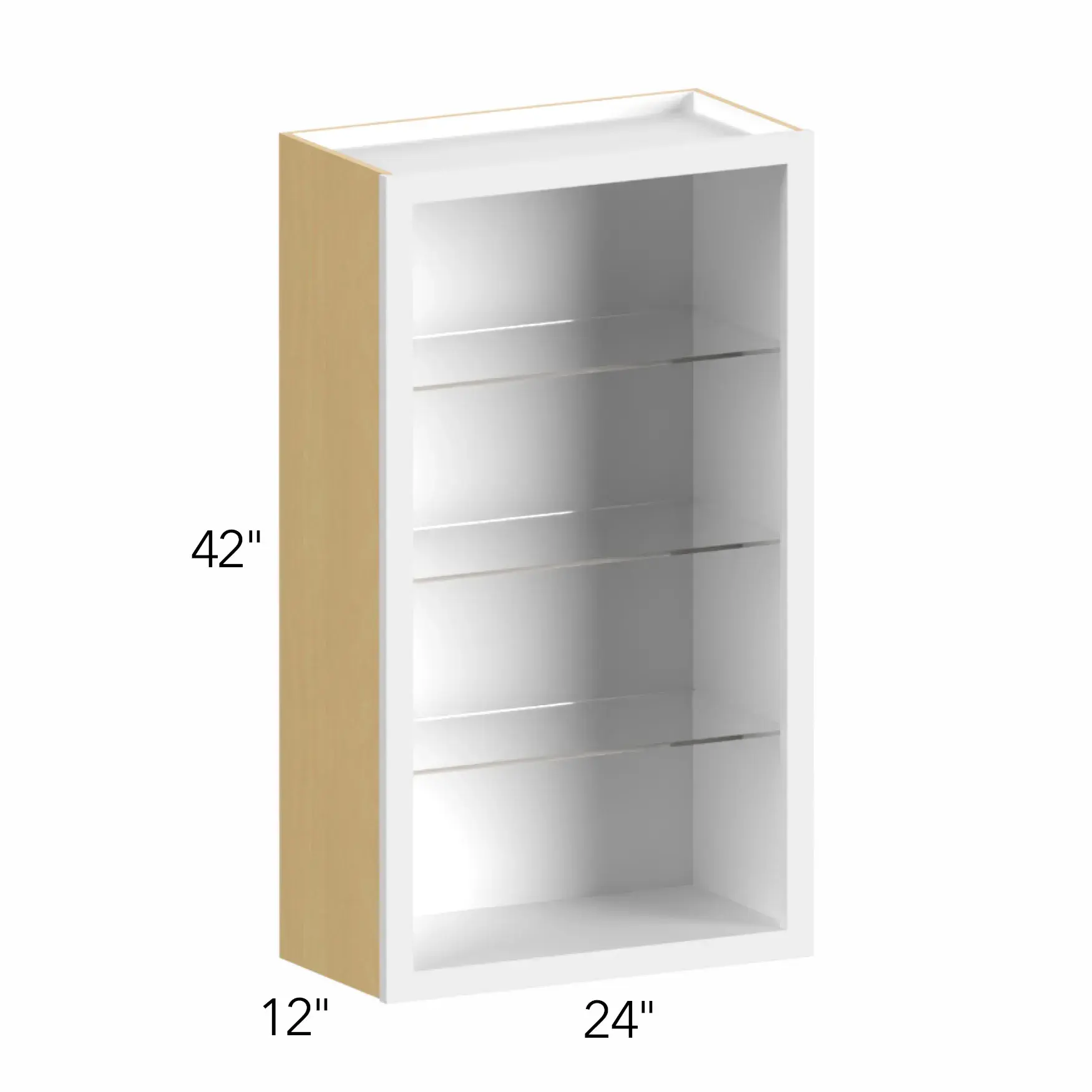 Allure® Echo Timber 24"W x 42"H x 12"D Wall Cabinet (Glass Ready) (NDW2442)