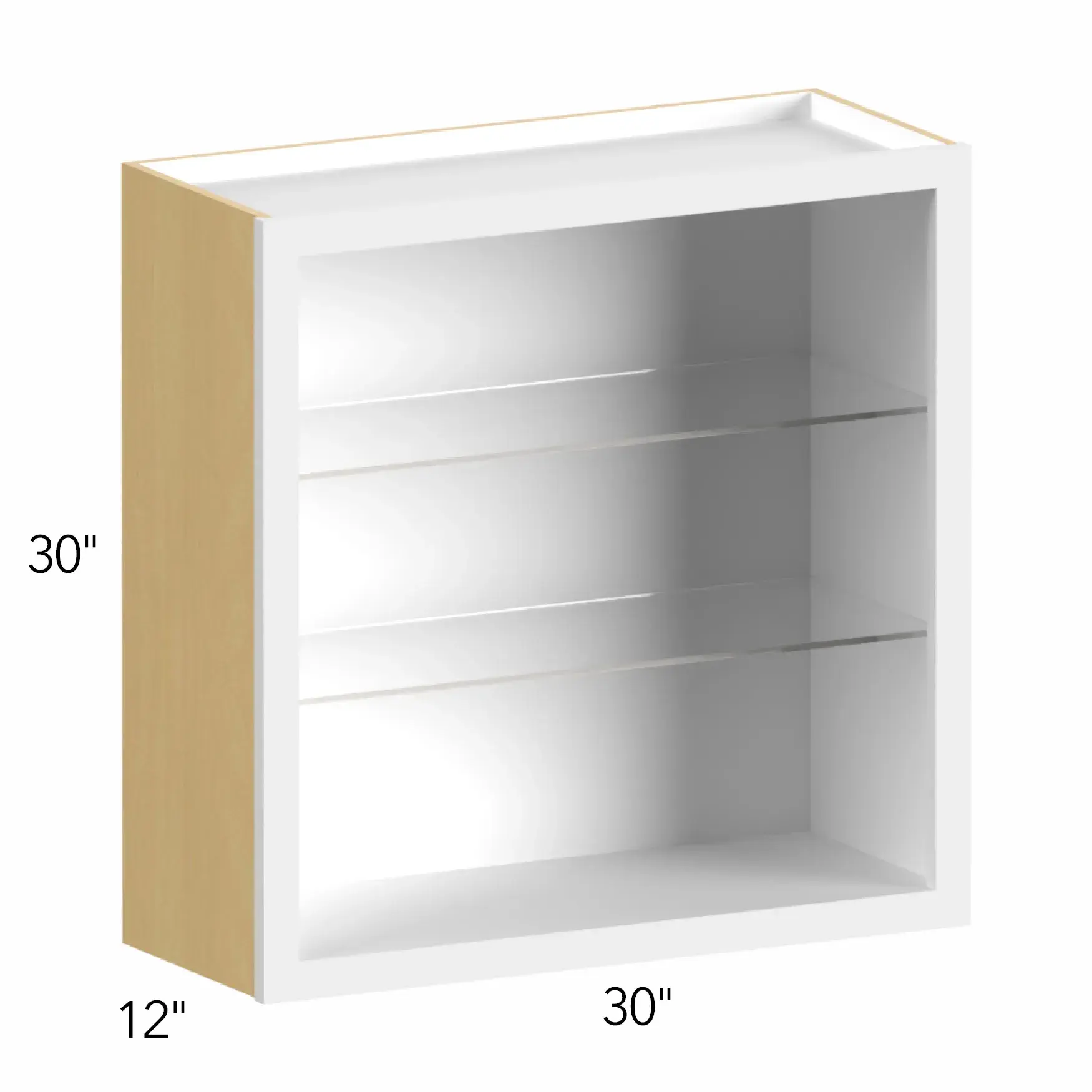 Allure® Echo Timber 30"W x 30"H x 12"D Wall Cabinet (Glass Ready) (NDW3030)