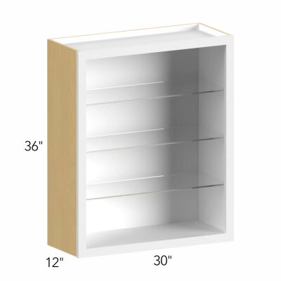 Allure® Galaxy Mocha 30"W x 36"H x 12"D Wall Cabinet (Glass Ready) (NDW3036)