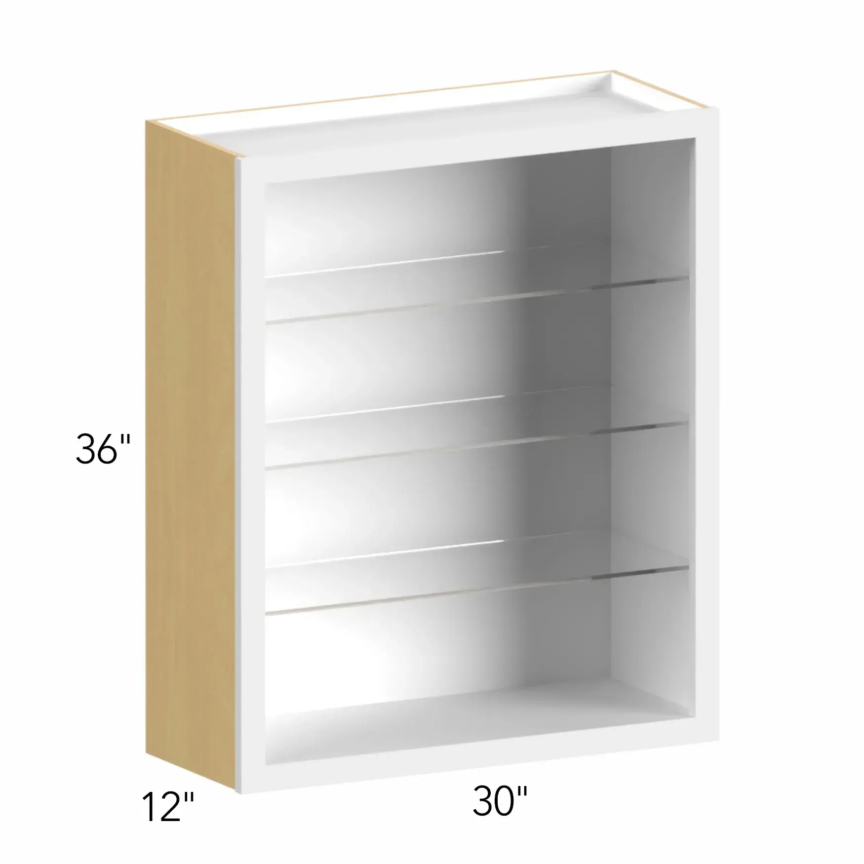 Allure® Echo Timber 30"W x 36"H x 12"D Wall Cabinet (Glass Ready) (NDW3036)
