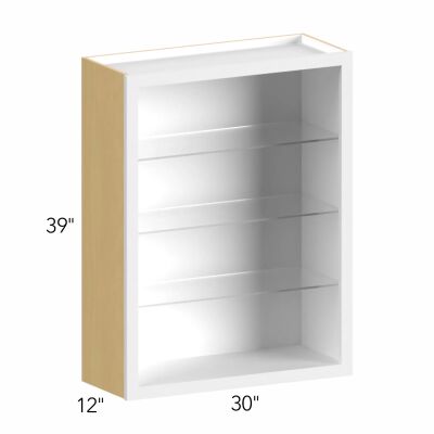Allure® Galaxy Dove 30"W x 39"H x 12"D Wall Cabinet (Glass Ready) (NDW3039)
