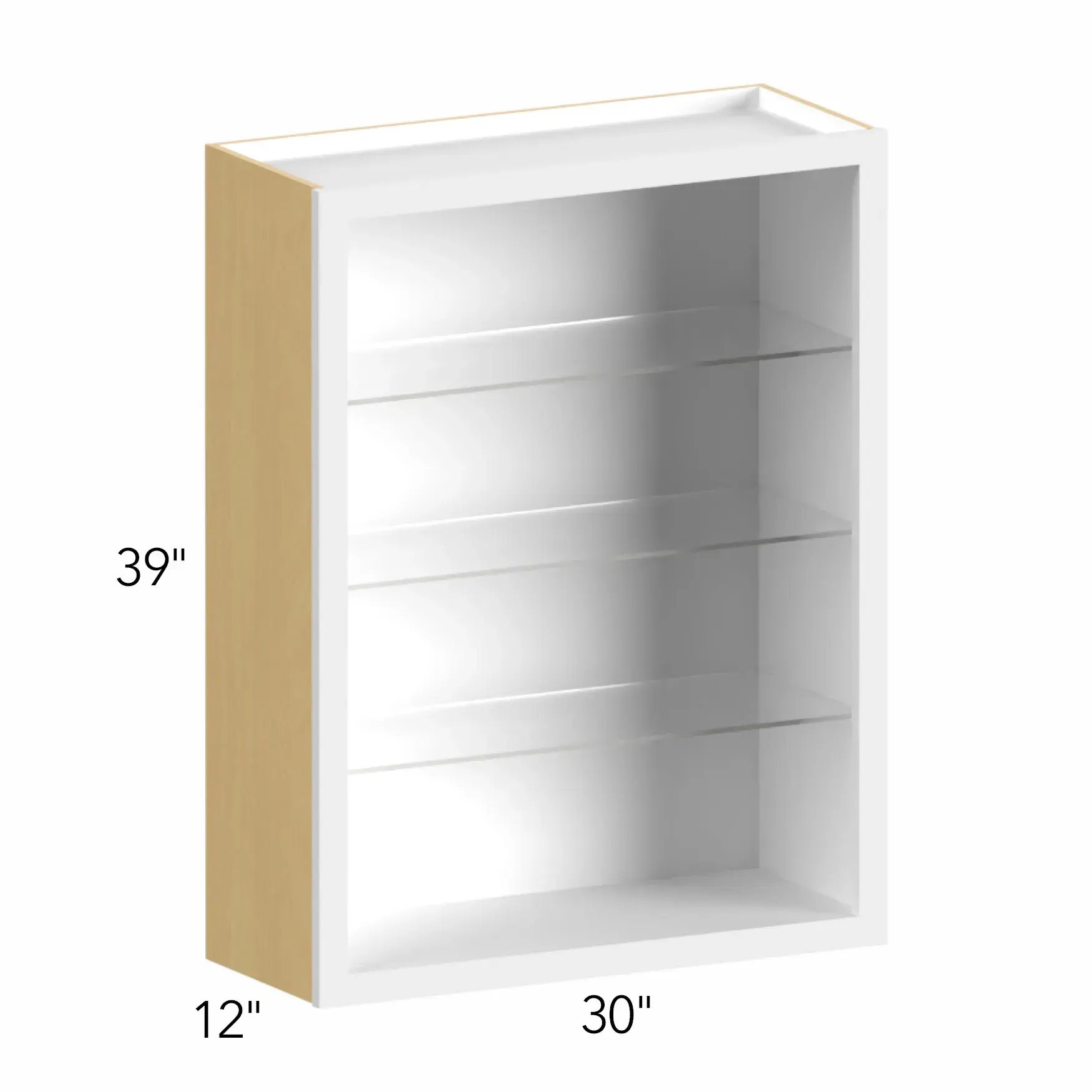 Allure® Galaxy Timber 30"W x 39"H x 12"D Wall Cabinet (Glass Ready) (NDW3039)