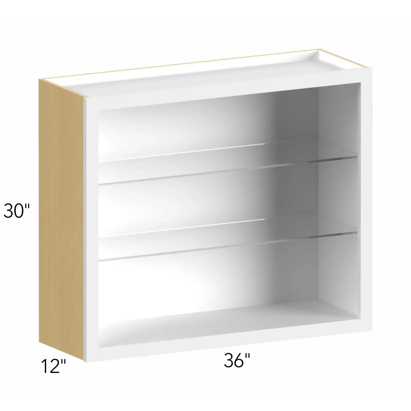 Allure® Echo Timber 36"W x 30"H x 12"D Wall Cabinet (Glass Ready) (NDW3630)
