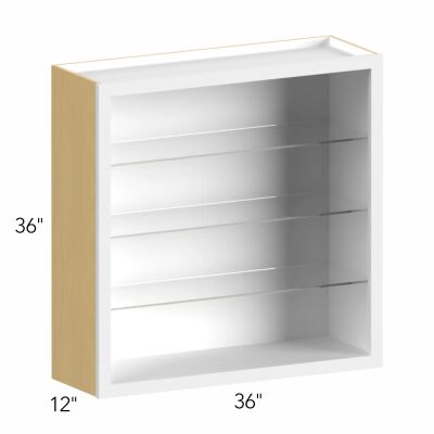 Allure® Galaxy Dove 36"W x 36"H x 12"D Wall Cabinet (Glass Ready) (NDW3636)