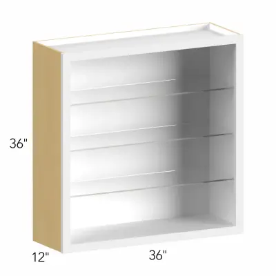 Allure® Luna Kona 36"W x 36"H x 12"D Wall Cabinet (Glass Ready) (NDW3636)